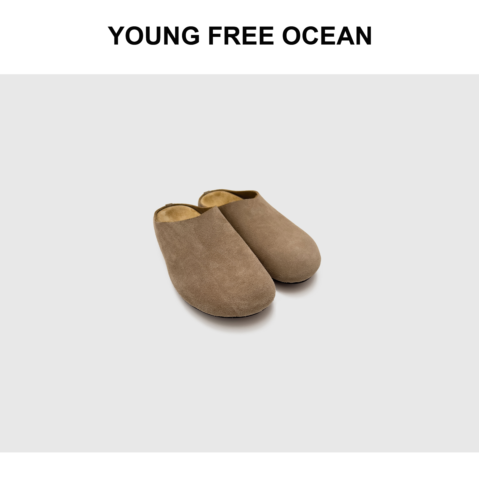YOUNG FREE OCEAN2024夏款 TR软底反绒勃肯包头半拖主图