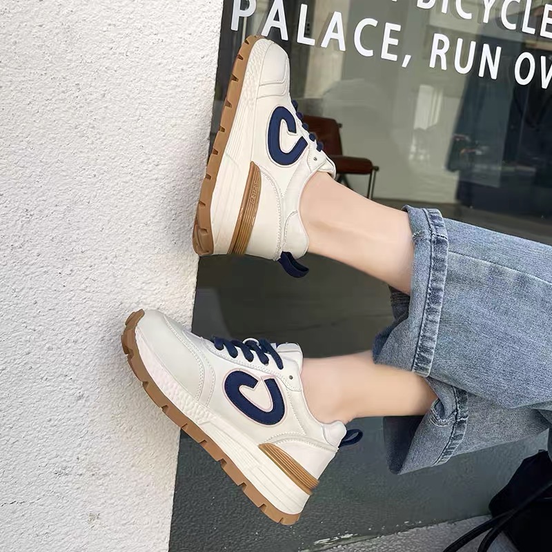 CL6868  蓝色   春夏秋时尚新款厚底圆头系带女休闲老爹鞋主图