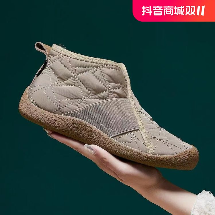 冬季新款软底防滑妈妈鞋加绒加厚高帮保暖棉鞋轻便休闲时尚雪地靴主图