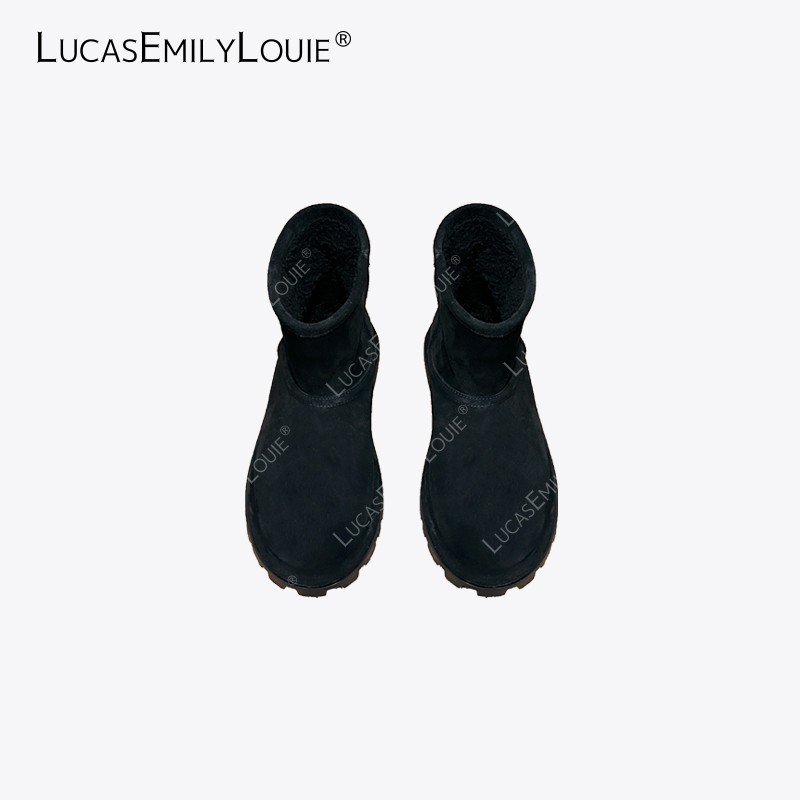 LUCASEMILYLOUIE 经典休闲平底雪地靴加绒240161主图