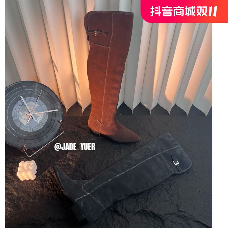 新款一鞋多穿显瘦过膝中筒大筒围百搭瘦瘦靴B190主图