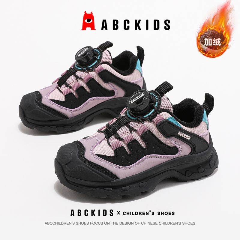 ABCkids童鞋女童加绒运动鞋冬季儿童二棉鞋休闲童鞋女孩保暖棉鞋主图
