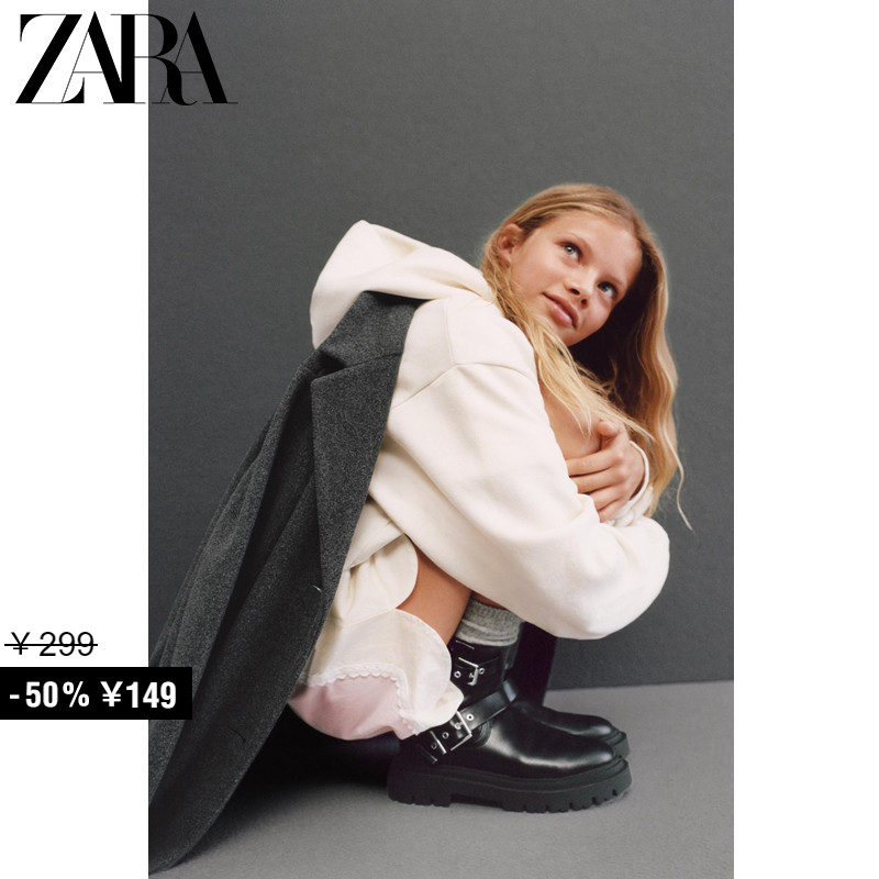 ZARA 特价精选 儿童鞋女童 搭扣饰休闲舒适短靴 2111430主图
