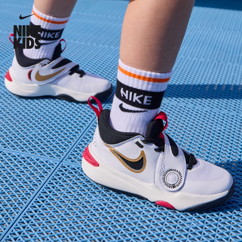 Nike耐克官方男女童TEAM HUSTLE 11幼童运动鞋魔术贴冬季DV8994主图
