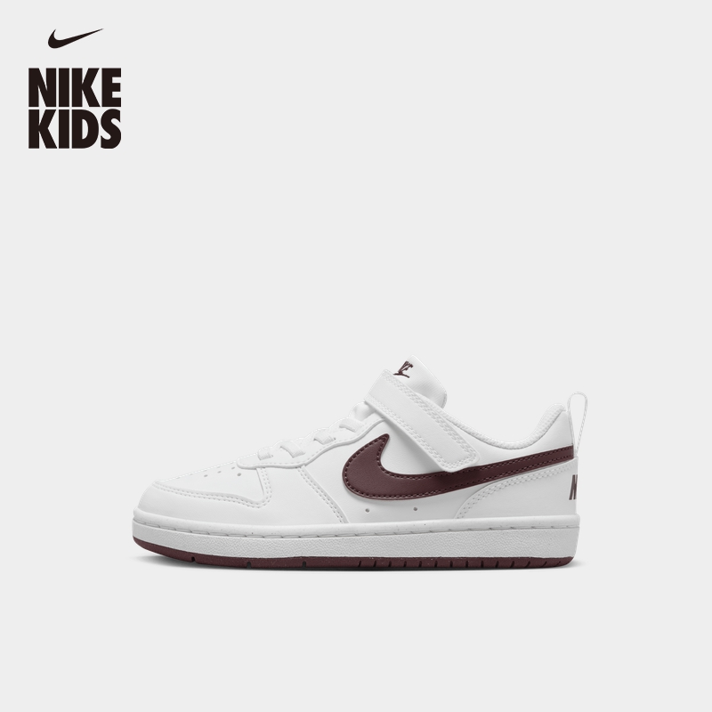 Nike耐克官方男女童COURT幼童运动鞋冬季板鞋低帮免系带DV5457主图