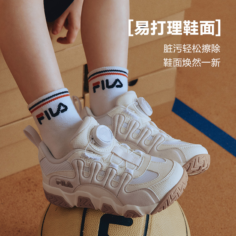 FILA斐乐童鞋儿童BB可颂鞋2024新款冬季小童男女童儿童经典篮球鞋主图