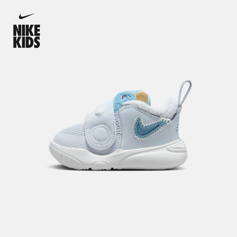 Nike耐克官方男女童TEAM HUSTLE 11婴童运动鞋魔术贴冬新款FZ1247主图