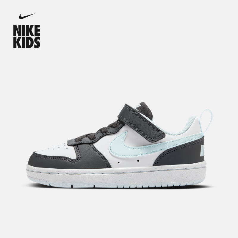 Nike耐克官方男女童COURT幼童运动鞋魔术贴冬新款板鞋低帮HQ3261主图