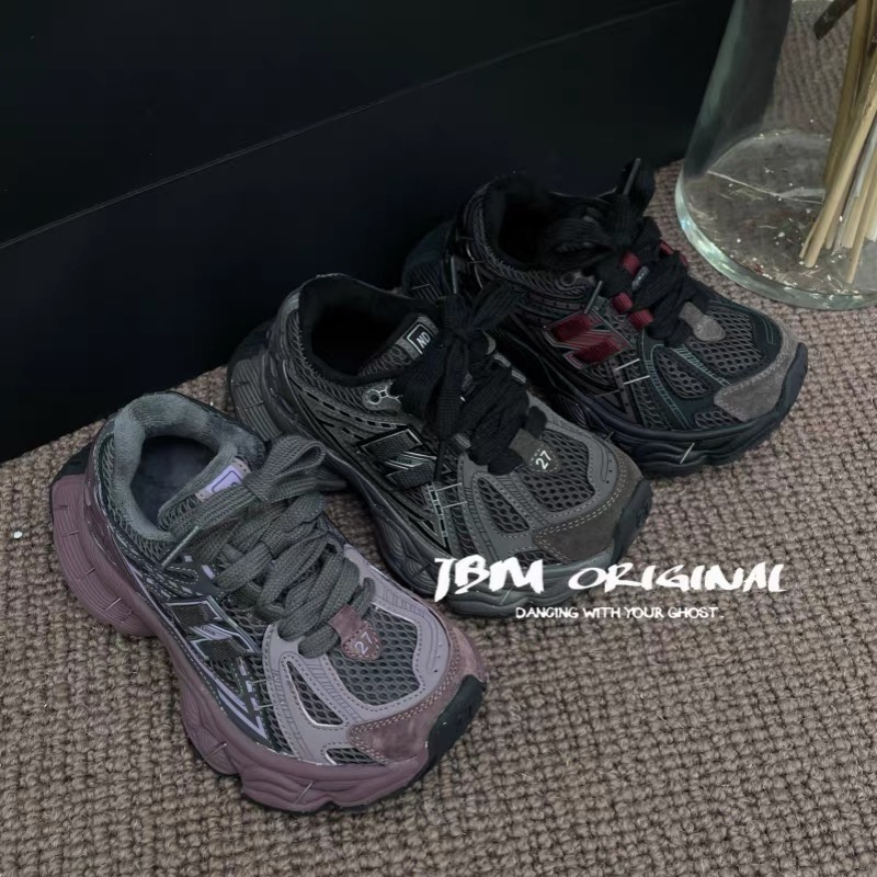 JBM 潮牌儿童炸街款订书机加绒老爹鞋冬季休闲男女学生运动跑步鞋主图