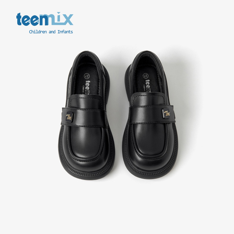 teenmix2024新款春秋季儿童女童大童舞蹈宴会小黑皮鞋软底公主鞋主图
