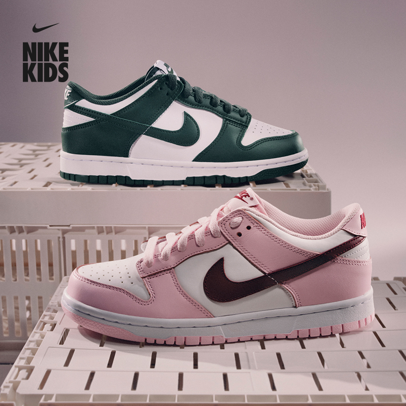 Nike耐克官方男女童DUNK大童运动鞋冬板鞋低帮部分皮面抓地FB9109主图