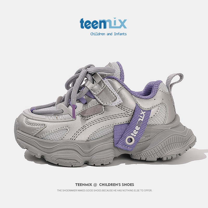 teenmix女童20224春秋新款儿童透气运动鞋学生炸街男童老爹鞋潮鞋主图