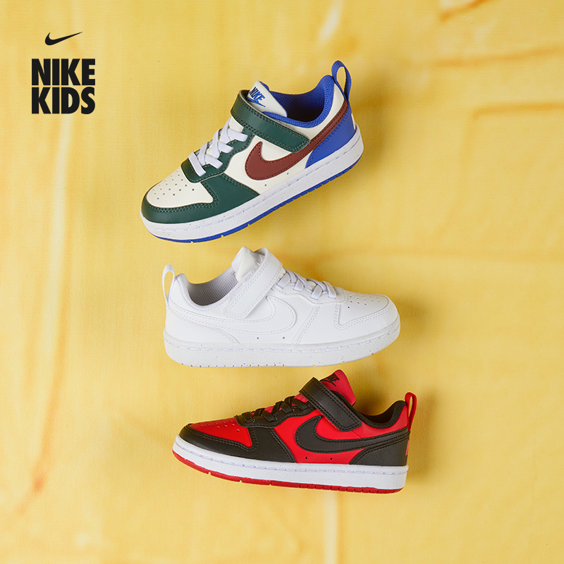 Nike耐克官方男女童COURT幼童运动鞋冬季板鞋低帮免系带DV5457主图
