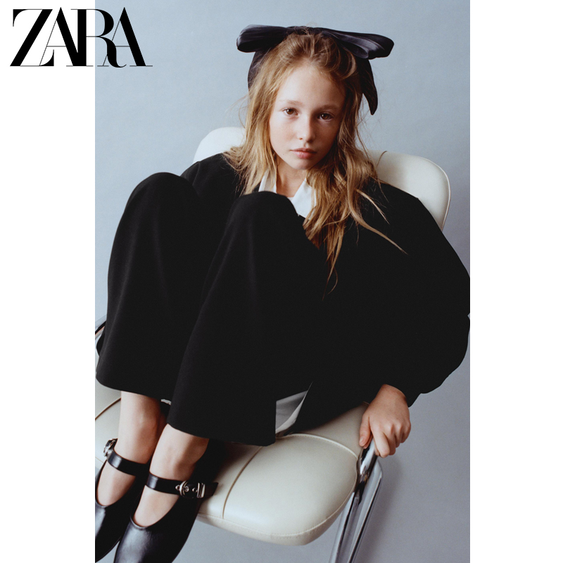 ZARA 2024秋季新品 儿童鞋子女童 搭扣平底舒适芭蕾鞋 2532430主图