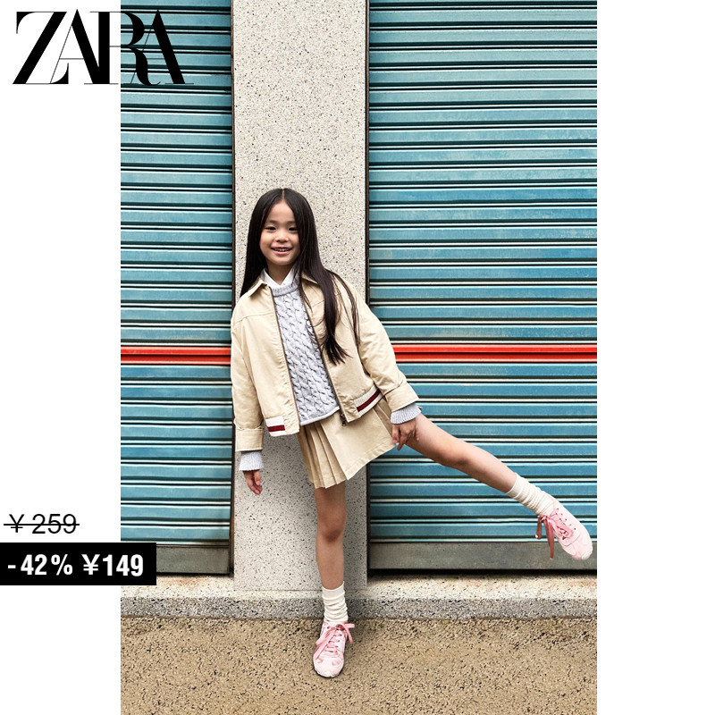 ZARA 特价精选 儿童鞋男女童 缎面轻便运动鞋 3324430 050主图