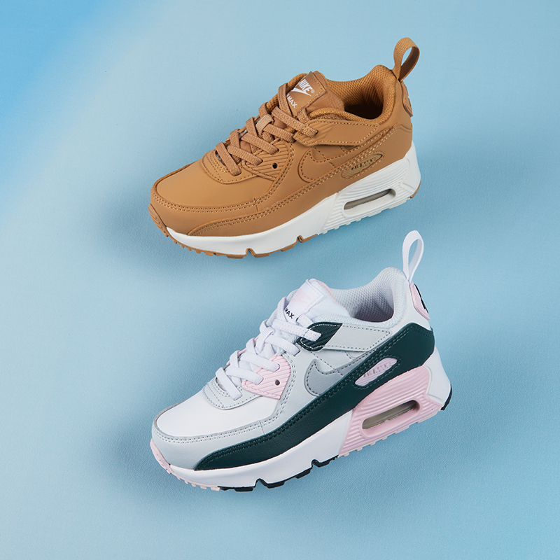 Nike耐克官方男女童AIR MAX 90幼童运动鞋魔术贴冬季易穿脱HF6357主图