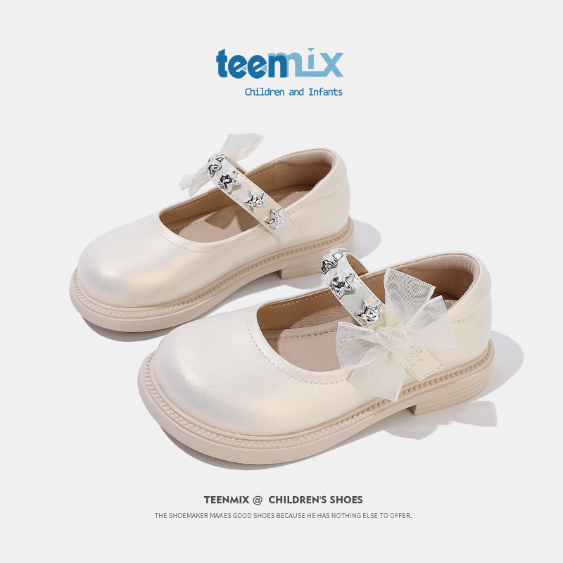 teenmix小女孩宝宝儿童小皮鞋2024年新款软底女童公主鞋学生单鞋主图