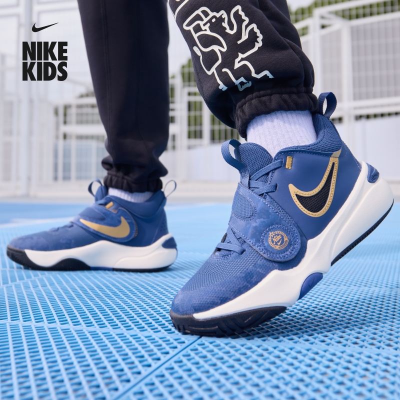 Nike耐克官方男女童TEAM HUSTLE 11大童实战入门篮球鞋新款FZ8463主图