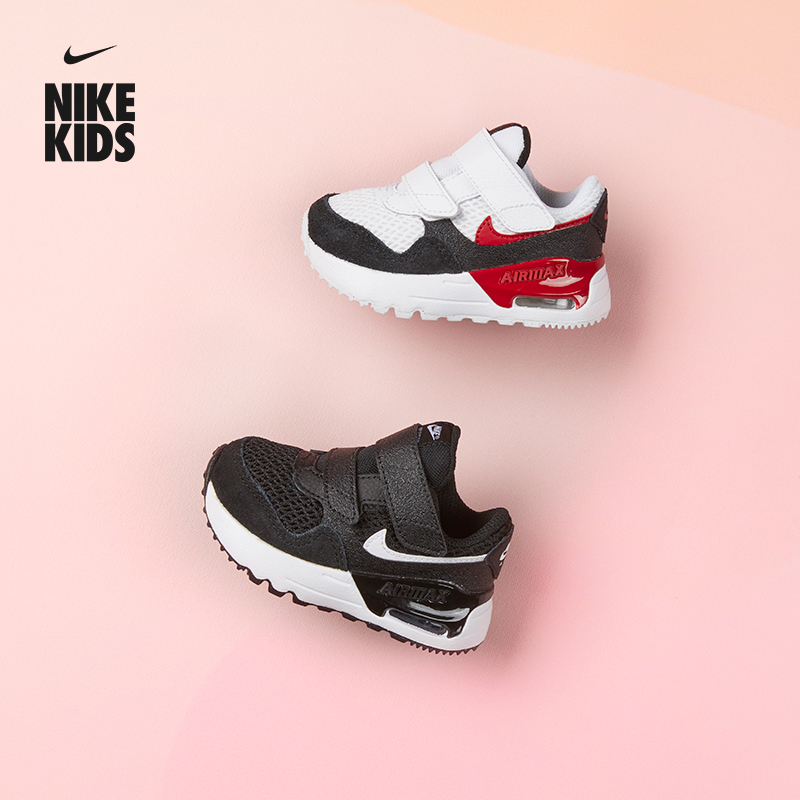 Nike耐克官方男女童AIR MAX SYSTM婴童运动鞋魔术贴冬透气DQ0286主图