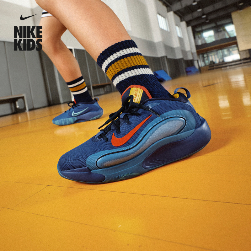 Nike耐克官方男女童ISOFLY大童实战篮球鞋冬季透气网面抗扭FN4384主图