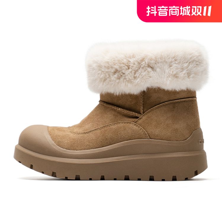 多嘴驴Donkey加厚雪地靴女款冬季保暖防滑毛毛鞋皮毛一体加绒棉鞋主图