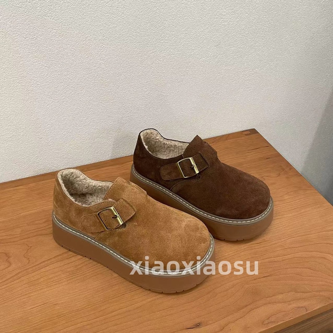 小小苏【吉格斯】博肯厚底百搭新品时尚英伦风加绒秋冬勃跟女鞋主图