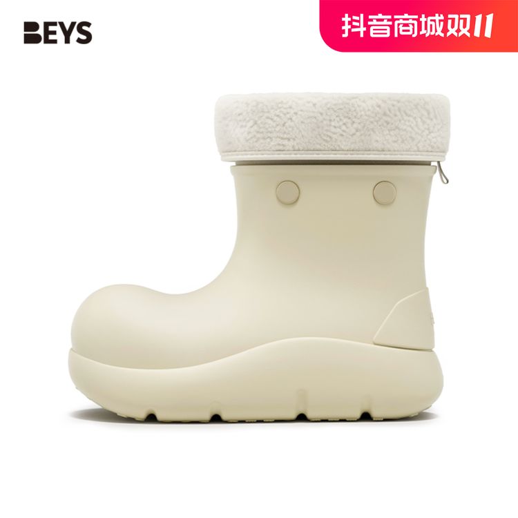 【明星同款】BEYS雪地靴小丑鞋厚底增高外穿轻便百搭秋冬保暖毛毛主图