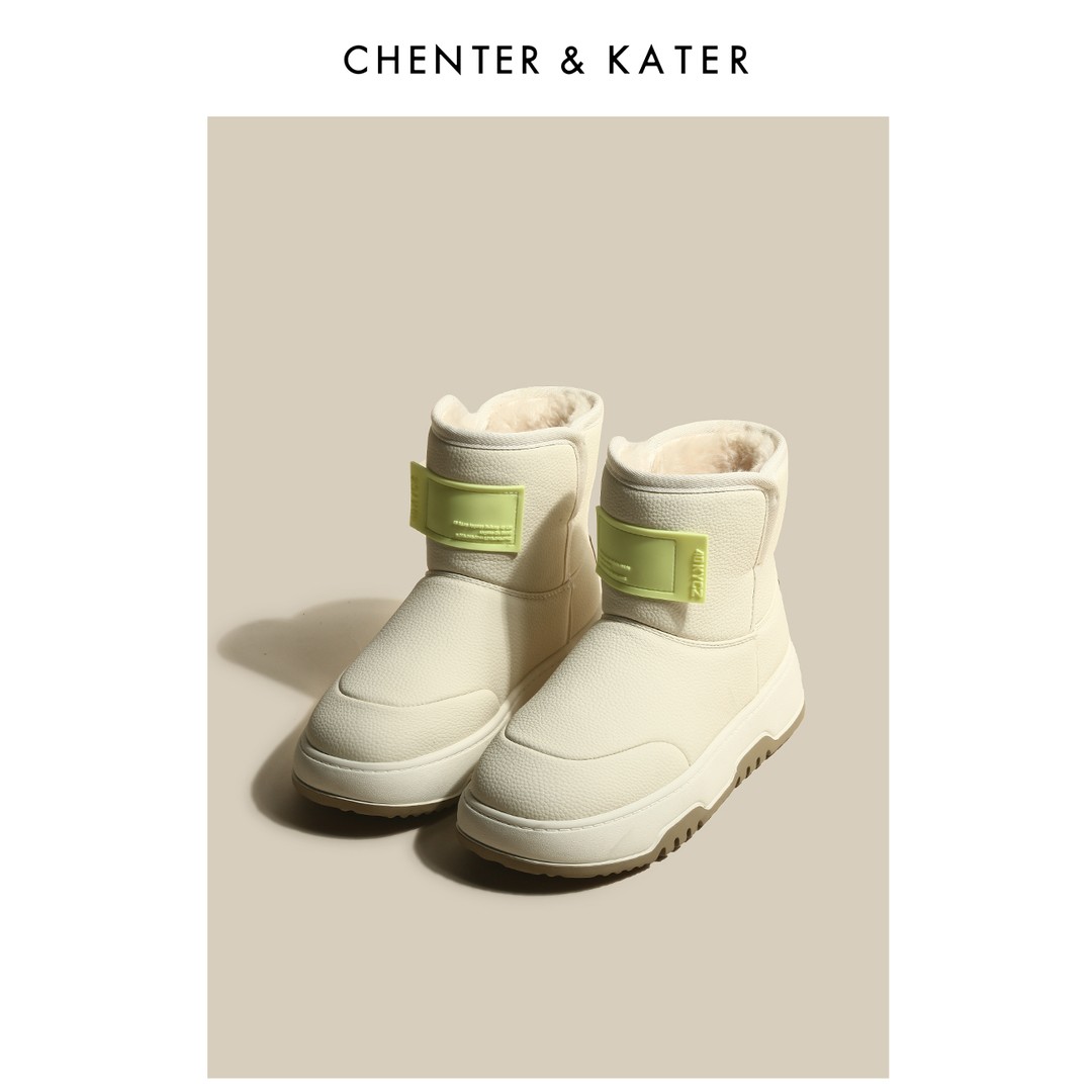 【七七专属】CHENTER KATER雪地靴女秋冬厚底防滑加绒加厚棉鞋主图