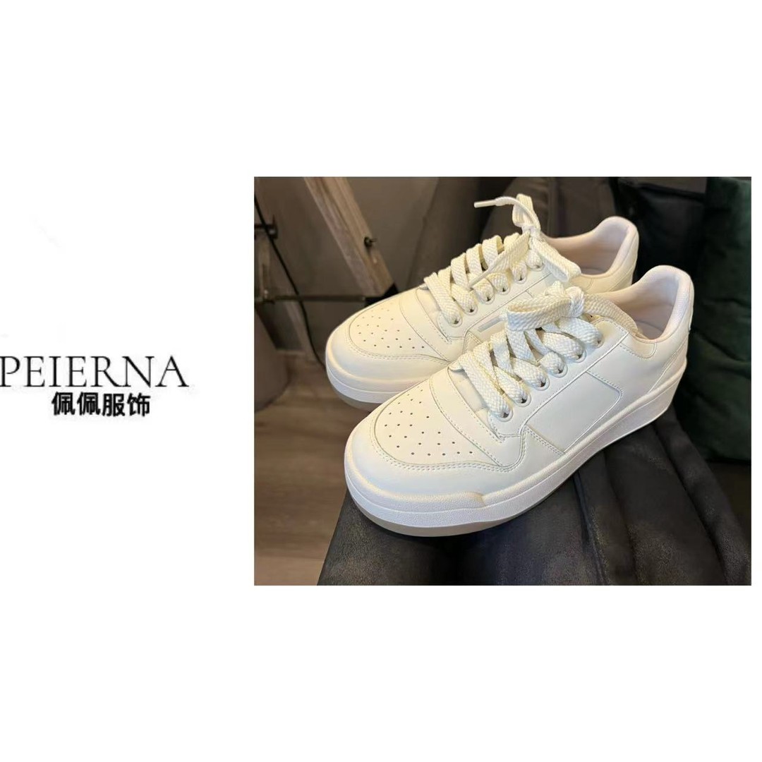 佩佩PA【小白鞋】鞋子 W2482 5105137 百搭时尚白色厚底低帮 主图