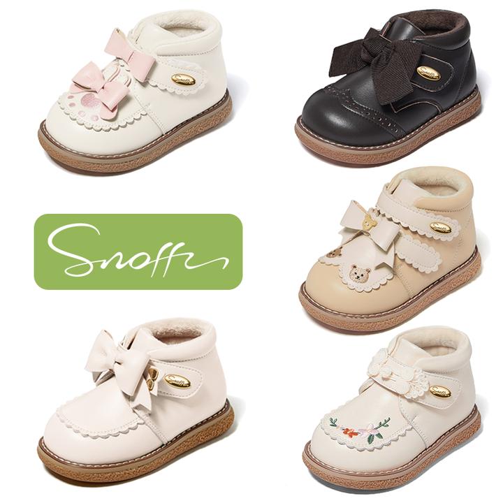 Snoffy【冬款加绒皮靴合集】斯纳菲女宝宝保暖小皮鞋儿童新款可爱鞋主图