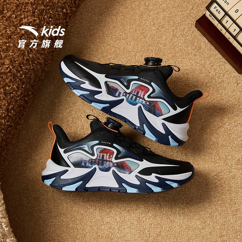 安踏儿童男大童休闲鞋2024款网面舒适防滑耐磨青少年运动休闲鞋潮主图