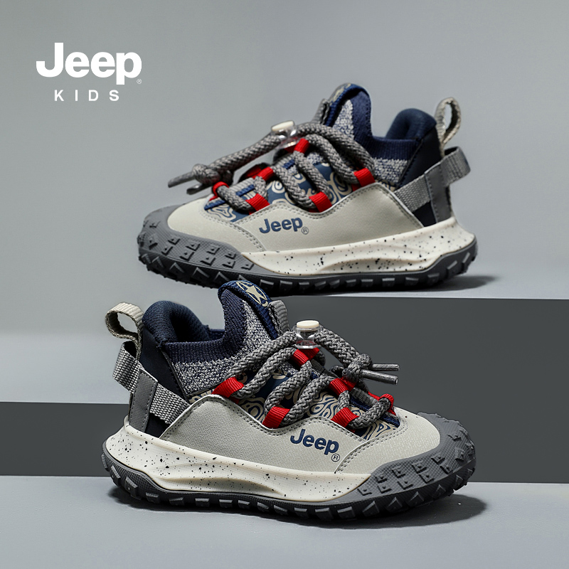 jeep男童运动鞋春秋款儿童鞋子2024新款中大童男孩跑步鞋休闲防滑主图