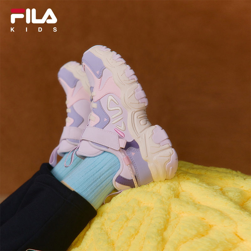FILA KIDS斐乐童鞋儿童跑步鞋冬季款男女小童魔术贴猫爪运动鞋主图