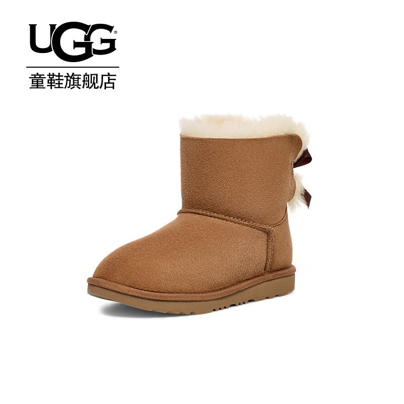 UGG童鞋经典蝴蝶结儿童雪地靴短靴女童1017397主图