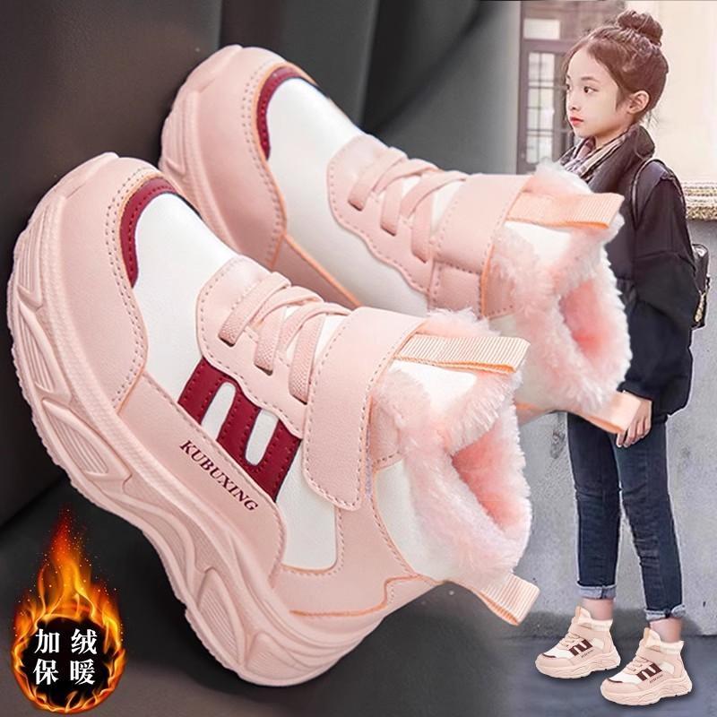 李宁氢云女童高帮大棉鞋冬季2024冬季新款儿童雪地靴女孩加绒加厚主图
