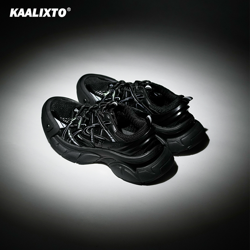 【白鹿同款】kaalixto黑曜石老爹鞋潮牌秋冬季增高跑鞋星星鞋百搭主图