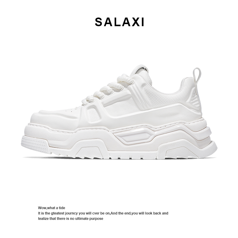 Salaxi/莎莱茜男鞋秋冬新款老爹鞋潮牌小白鞋厚底增高运动休闲鞋主图