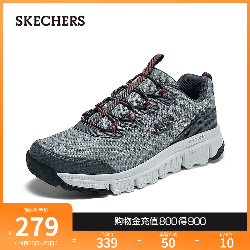 Skechers斯凯奇2024年秋冬新款男鞋一脚蹬健步鞋休闲运动鞋跑步鞋主图