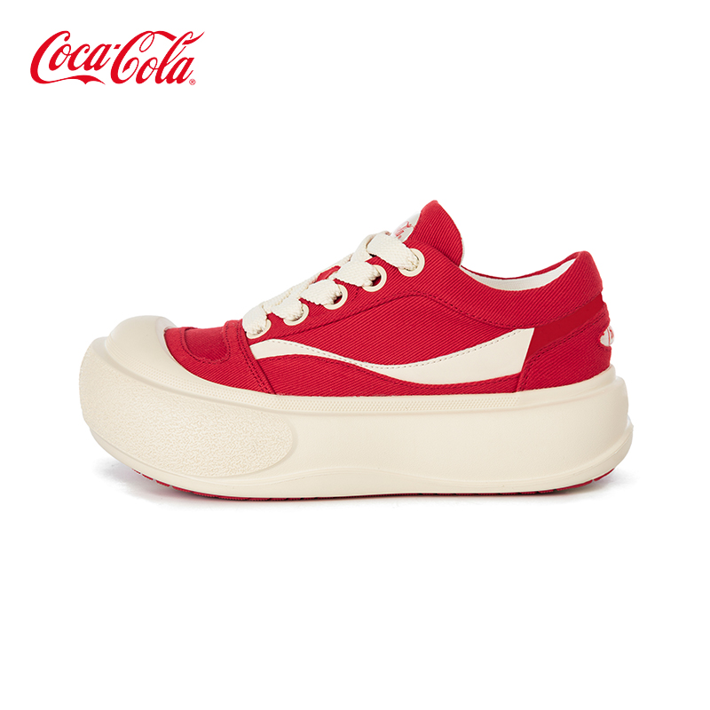 【古力娜扎同款】Coca-Cola/可口可乐乐歪歪厚底鞋子休闲大头板鞋主图