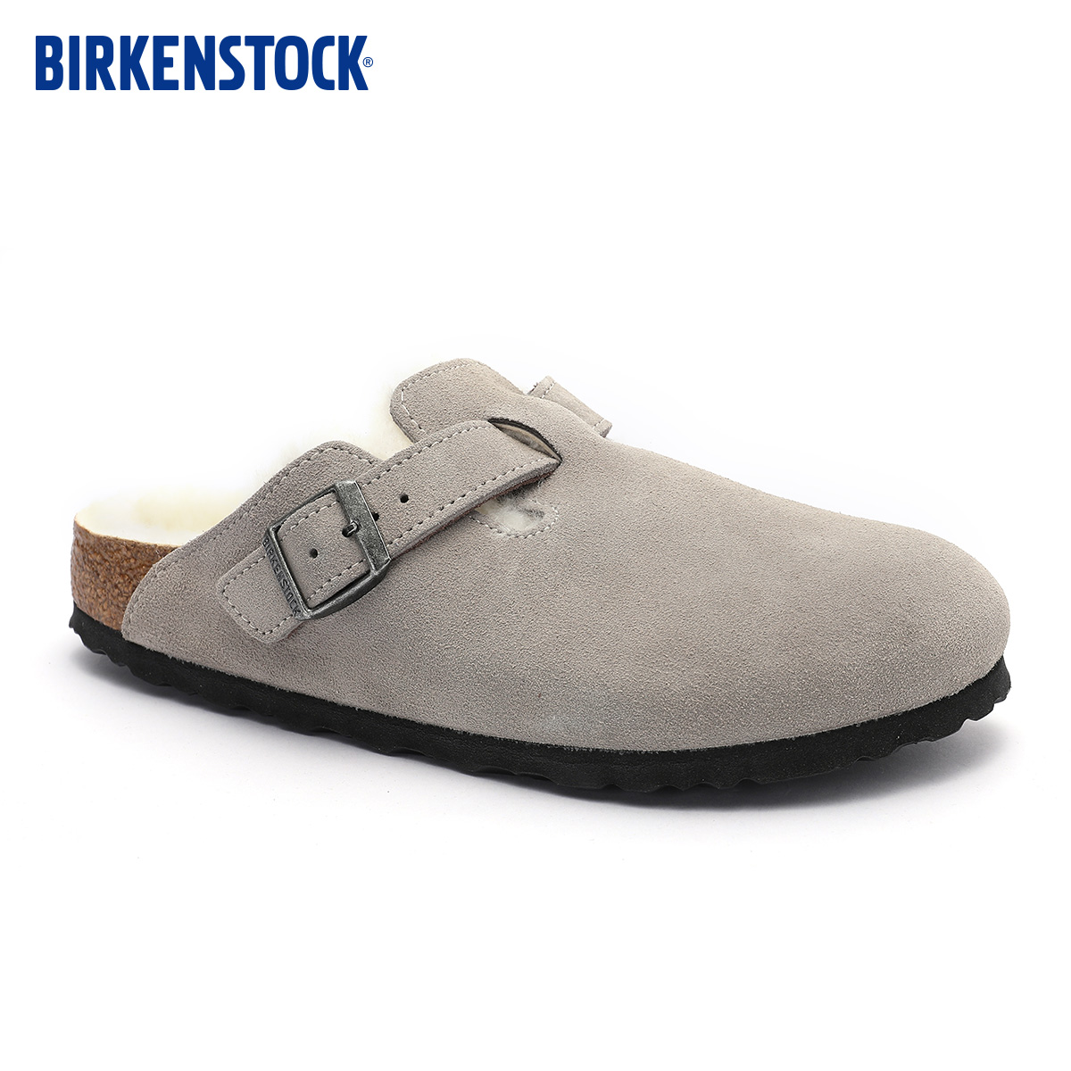 BIRKENSTOCK勃肯德国进口男女款绒面革Boston Shearling毛毛拖鞋主图