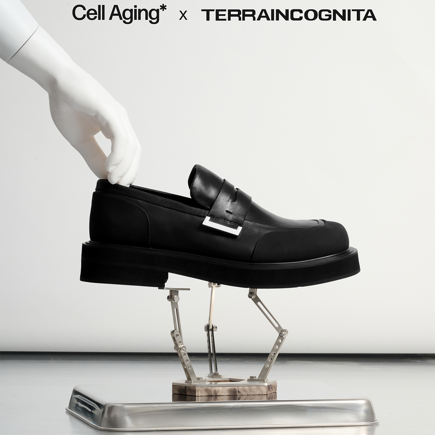 TERRAINCOGNITA X CAG联名"融夜"乐福皮鞋休闲增高厚底通勤百搭主图