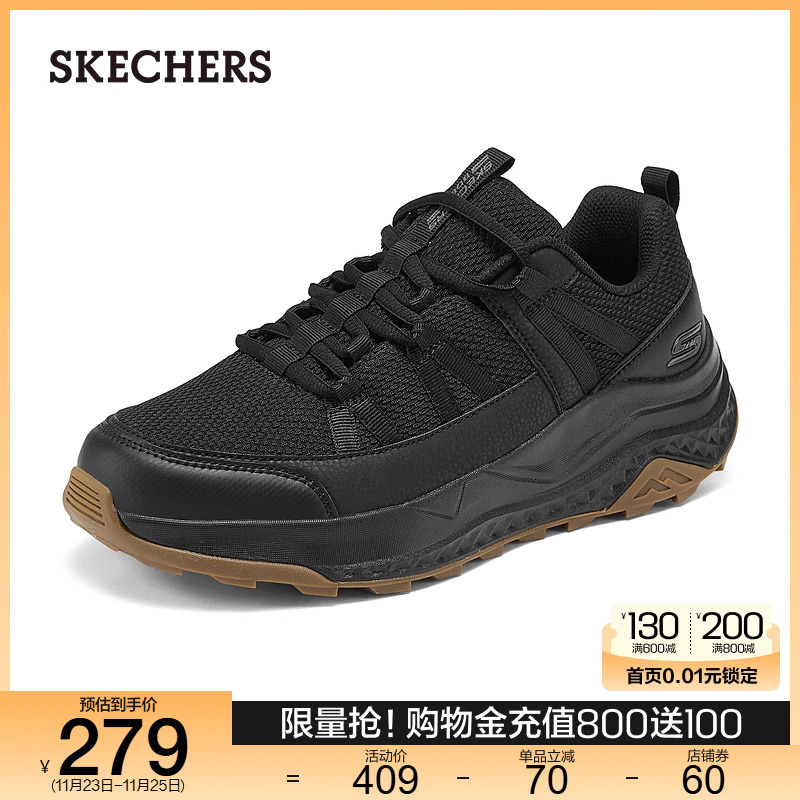 Skechers斯凯奇2024新款秋冬男鞋厚底耐磨户外鞋徒步鞋运动休闲鞋主图