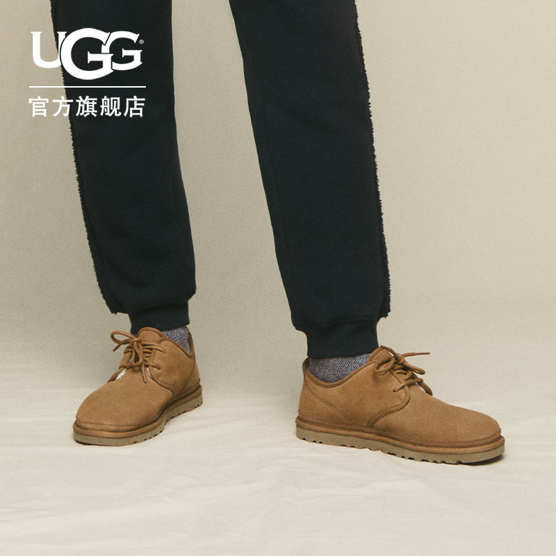 UGG秋季新款男士时尚舒适纯色平底系带经典靴休闲时尚靴 1166760主图