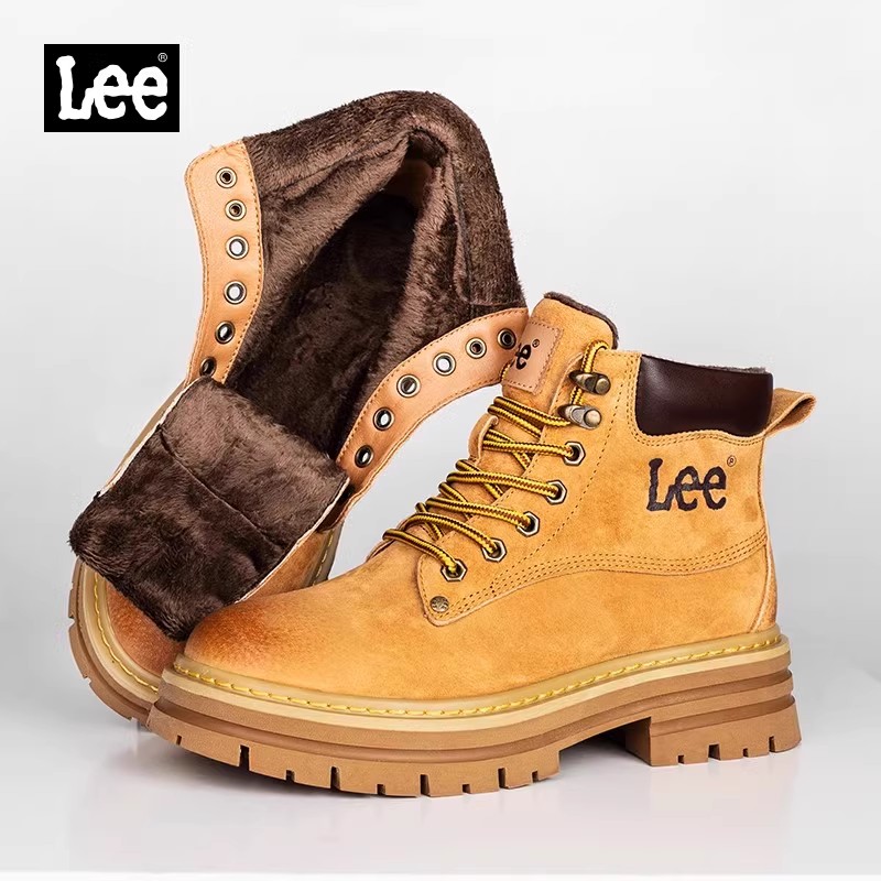Lee官方雪地靴男款加绒保暖马丁靴高帮防滑冬季棉靴工装大黄靴子主图