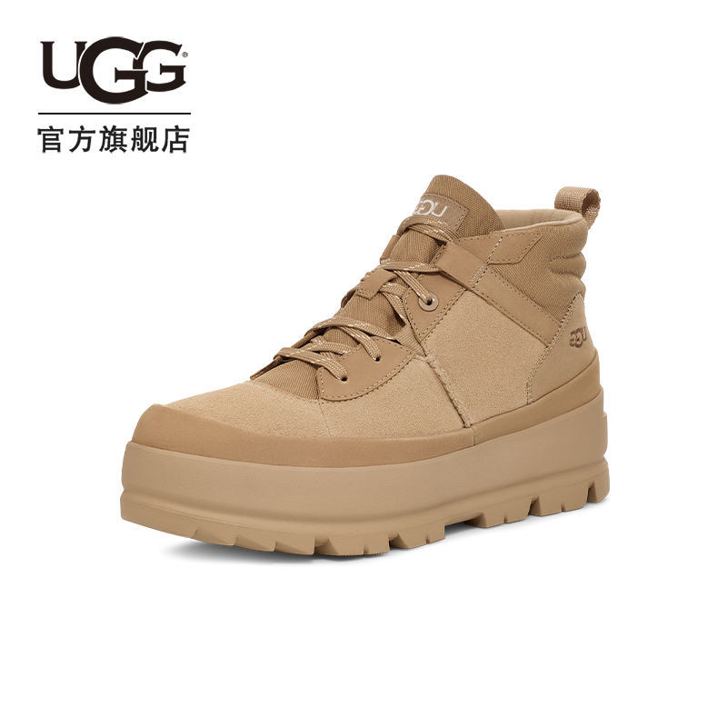 UGG秋季新款男士舒适时尚纯色系带短款马丁靴轮胎休闲靴 1158214主图