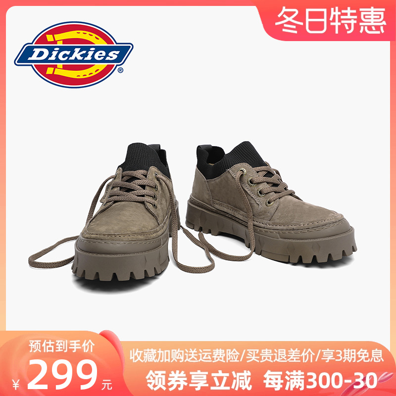 Dickies工装鞋男款2024新款男鞋秋冬季低帮皮鞋马丁鞋男士休闲鞋主图