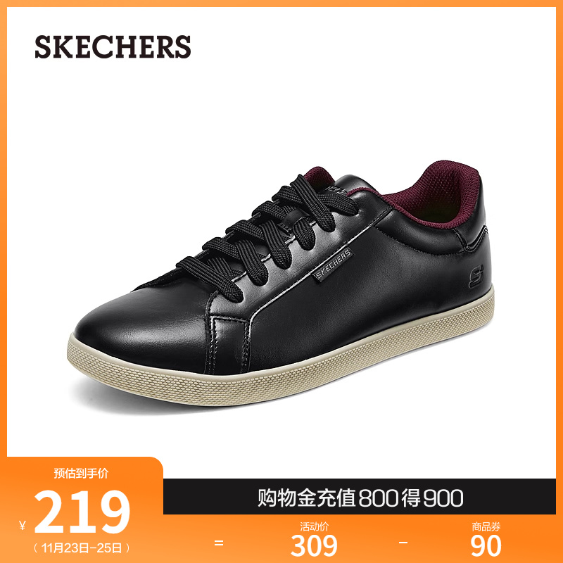 Skechers斯凯奇2024秋冬复古板鞋男鞋休闲皮鞋时尚百搭透气平底鞋主图