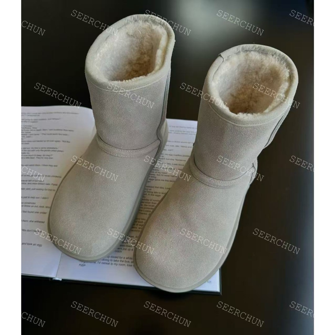 【纯纯女装】SEER CHUN高品质调性定染加绒短筒靴 41320主图