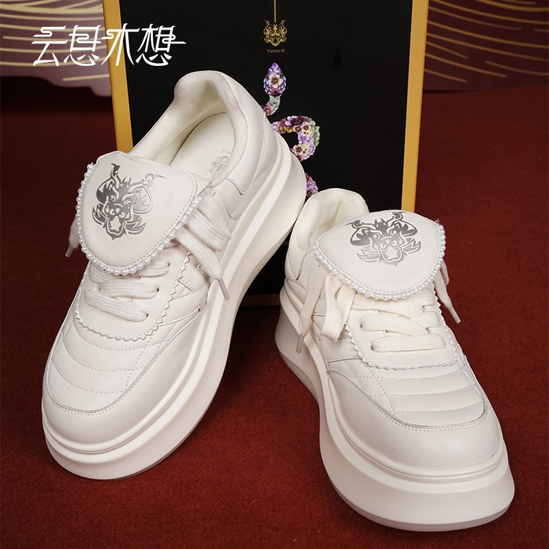 Ysimo-X云思木想 龙步青云 定制龙头logo钉珠装饰百搭休闲鞋12870主图