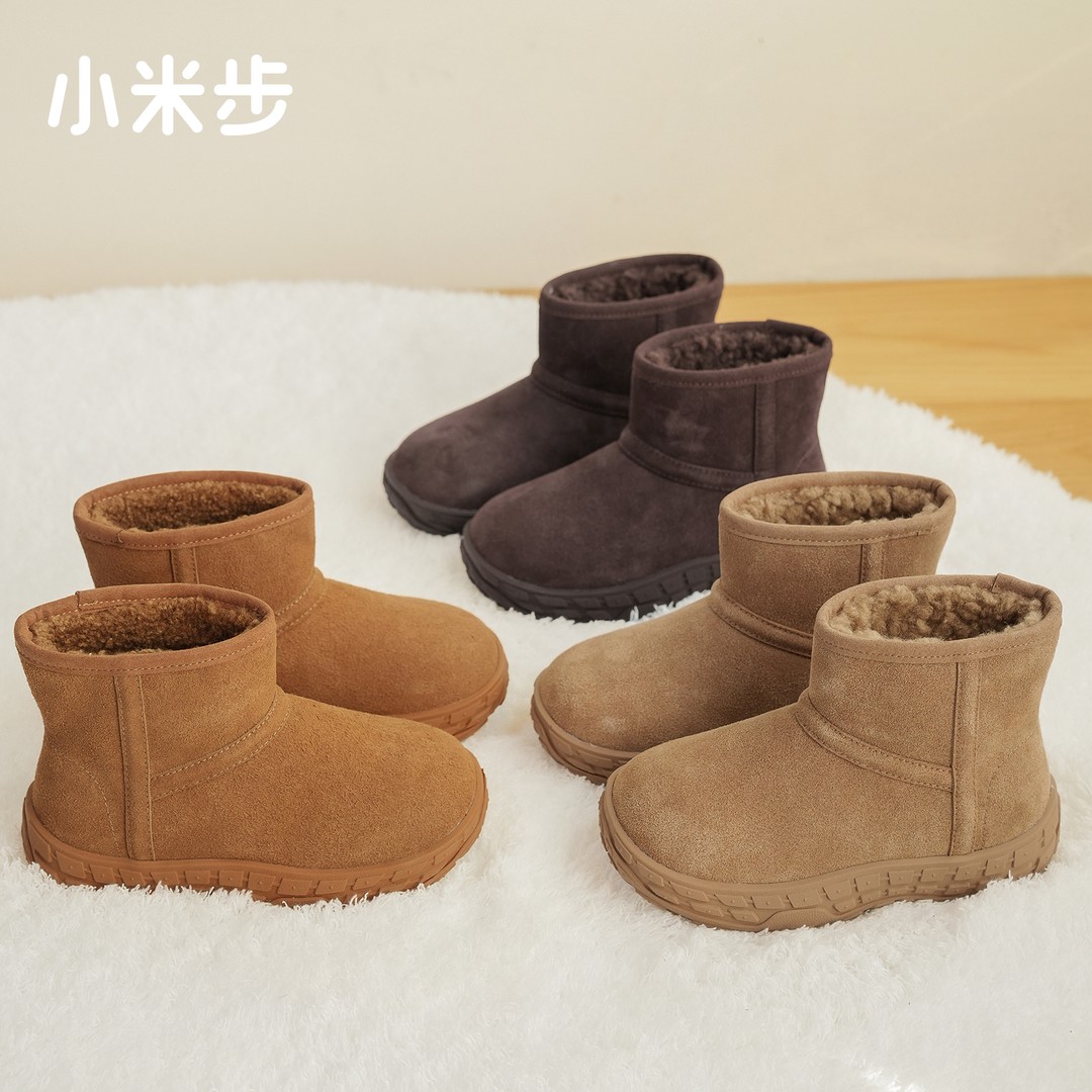 小米步【土豆靴】女童雪地靴2024秋冬季新款儿童加绒雪地靴主图